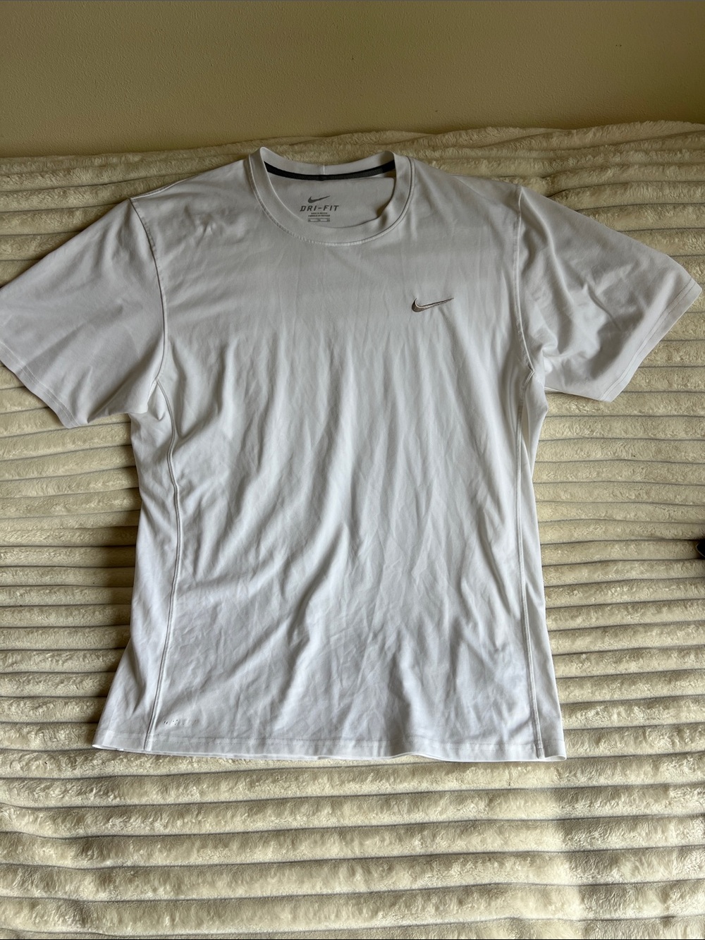 Nike White Short-Sleeve Performance Tee